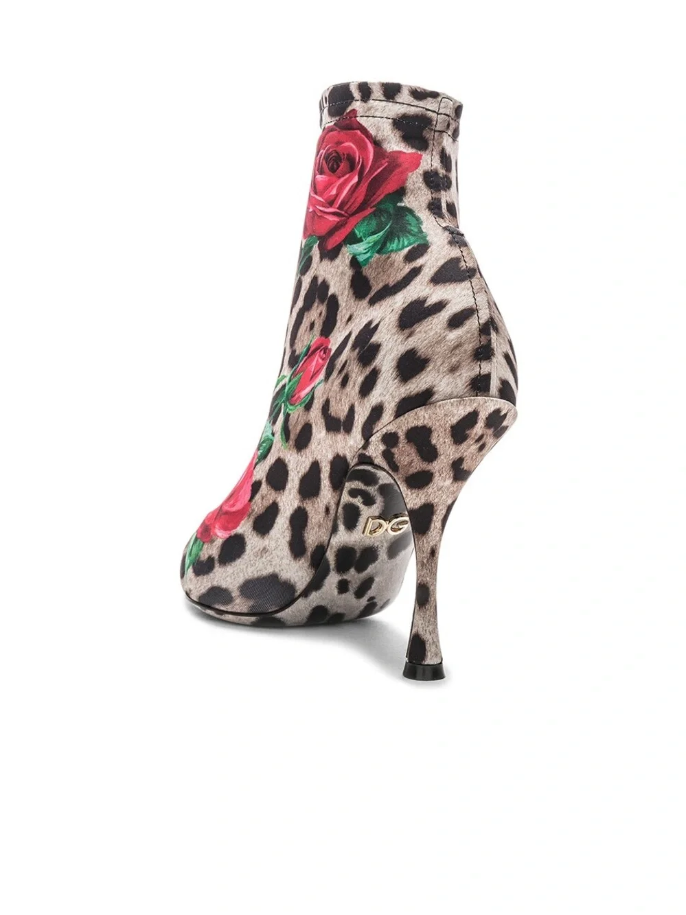 DOLCE & GABBANA Leo Rose Print Sock Booties